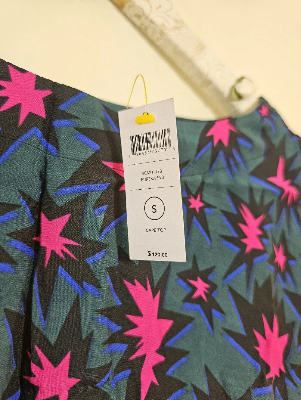 Kate Spade Saturday Cape Top In Eureka Size Small NWT